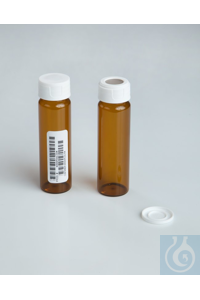 Amber Clean Snap Vials with 0.125in. Septa Case of 72 Certified 40 mL